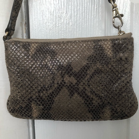 Authentic Michael Kors python wristlet - Picture 2 of 8